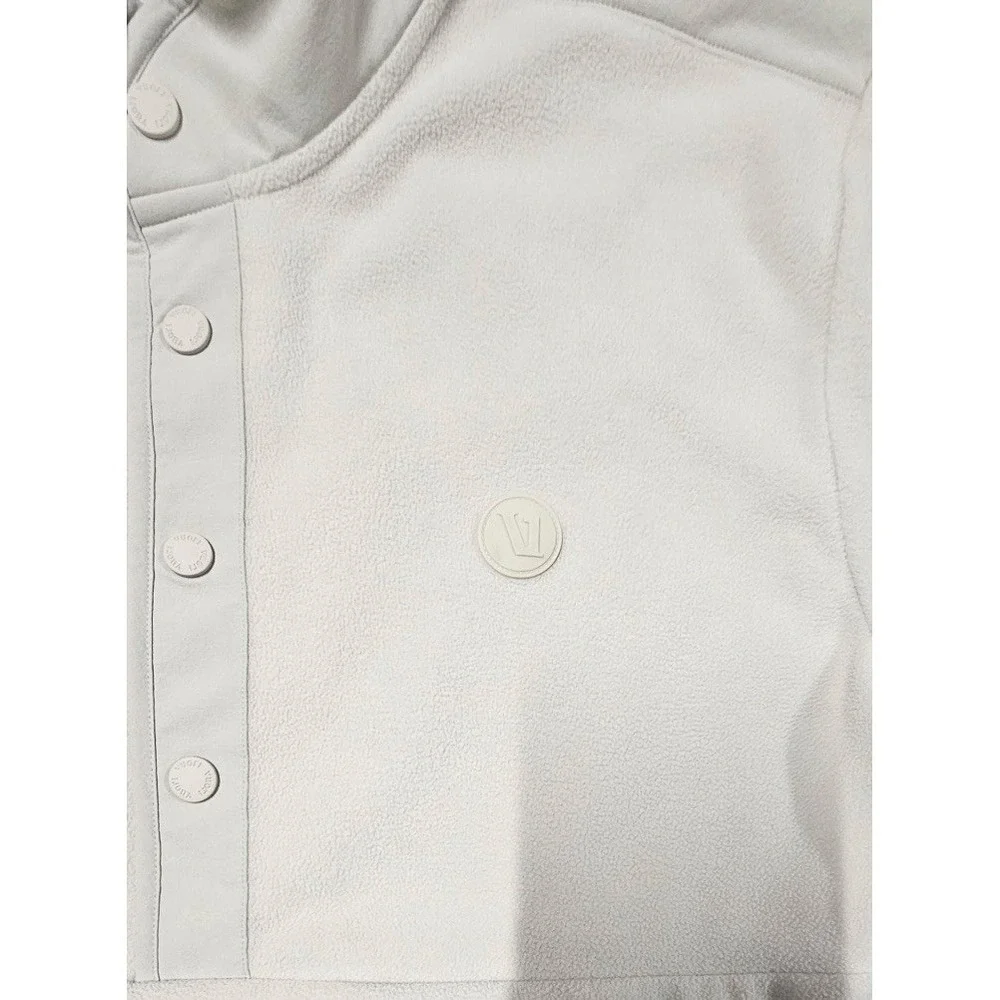 Vuori Aspen Half Snap Fleece Pullover White Size Medium